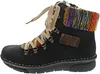 A single black boot with colorful knitted accents and laces, shown from the side against a white background. Anteprima dell’immagine prodotto