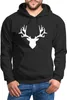 Hoodie Herren Hirsch Geweih Kapuzen-Pullover Pullover mit Produktbild-Vorschau 2