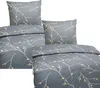 Hochwertige Baumwolle Bettwäsche Blumen Weiß Grau 135x200 Produktbild-Vorschau 2