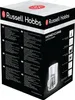 The image shows the packaging of a Russell Hobbs coffee maker. The packaging is predominantly black with white text and branding. A small image of the white coffee maker is shown on the right side of the packaging. Náhľad obrázku produktu
