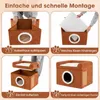 COSTWAY kattenhuis, inklapbaar, met sisal krabmat, zacht Productafbeelding-voorbeeld 9