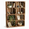 Holzkiste geflammt 40x30x25cm - Obstkiste Regalbox mit & Produktbild-Vorschau 1