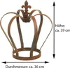 Krone aus Metall Rost  36cm Metall Produktbild-Vorschau 2