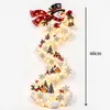 LED Weihnachtsdeko Schneemann mit Lichterkette, 3D Wanddeko Produktbild-Vorschau 6
