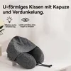 Nackenkissen, Reisekissen mit Haube, Memory Foam Produktbild-Vorschau 4