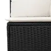 vidaXL 5-tlg. Garten-Sofagarnitur mit Kissen Schwarz Poly Produktbild-Vorschau 7