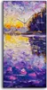 Wohnzimmer-Bild Leinwand Uhr Geräuschlos 30x60 Malerei Produktbild-Vorschau 1