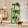 A living room scene with a cat tree and cats. Podgląd zdjęcia produktu