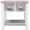 Beistelltisch Grau 40x40x40 cm Paulownia Holz , Produktbild-Vorschau 2