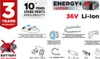 GRAPHITE Pilarka łańcuchowa bezszczotkowa aku Energy+ 36V, Podgląd zdjęcia produktu 2