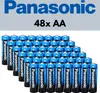A stack of Panasonic AA batteries with the brand logo and quantity displayed above. Produktbild-Vorschau