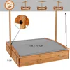 Springos® Pieskovisko so strieškou 120x120 cm Pieskovisko z Náhľad obrázku produktu 3