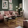 YOSHI GLASS 2 in1 Couchtisch mit Glasplatte Gold matt / Produktbild-Vorschau 2