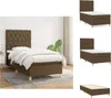 vidaXL Boxspringbett mit Matratze Dunkelbraun 80x200 cm Produktbild-Vorschau 1