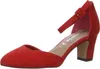 Tamaris Damen Pumps Fesselriemen Blockabsatz samtige Haptik Produktbild-Vorschau 6