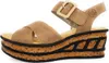 Rieker Damen-Wedges-Sandalette mit Keilabsatz Beige-Braun, Produktbild-Vorschau 47