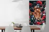 MuchoWow® Poster Kühe - Blumen - Tier - Porträt 80x120 cm - Produktbild-Vorschau 2
