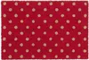 Relaxdays Fußmatte Kokos, rote Matte mit Punkten, 40x60, Produktbild-Vorschau 1