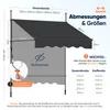 Klemmmarkise Markise für balkon mit Kurbel Sonnenschutz Produktbild-Vorschau 2