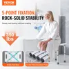 An older woman sits on a shower stool next to a bathtub, with marketing text and close-up product details overlaid on the image. Podgląd zdjęcia produktu