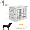 Paws Paws Hundekäfig für Zuhause 2 Türen MDF Metall weiß Produktbild-Vorschau 4