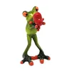 Deko Frosch hellgrün mit Herz stehende Figur 14cm Produktbild-Vorschau 3