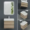Mai & Mai Badmöbel-Set Waschbeckenunterschrank 60x38x56cm Produktbild-Vorschau 2