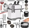 A Kruger Meier Fluxion Elite 800 PRO aquarium filter and its accessories are displayed against a white background. The image includes the product packaging, the filter unit itself, and various components like hoses, connectors, and filter media. Podgląd zdjęcia produktu