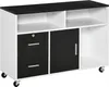 HOMCOM Hilfsbüromöbel-Aktenschrank mit Rollen, Regalen und Produktbild-Vorschau 1