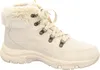A single beige winter boot with cream-colored fur trim. Voir les images du produit