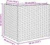vidaXL Fioriera grigia 36x30x32 cm Poly Rattan Anteprima dell’immagine prodotto 8