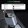 120W Auto USB Schnellladegerät 4 Port mit ausziehbarem Produktbild-Vorschau 2