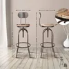 Silla de bar estilo bistró, diseño industrial, color bronce Vista previa de la imagen del producto 2