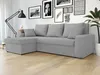 A modern living room with a gray sectional sofa, a large floor lamp, and framed pictures on the wall. Náhľad obrázku produktu