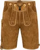 PAULGOS Bambini Trachten Lederhose corti - KK2 - Vera pelle Anteprima dell’immagine prodotto 1