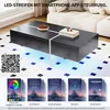 MODFU Table Basse Design avec Éclairage LED et Rangement - Voir les images du produit 5