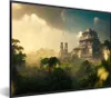 MuchoWow® Gerahmtes Poster Tempel - Dschungel - Wolken - Produktbild-Vorschau 1