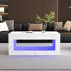 Table basse LED Merax avec impression marbre, table de Voir les images du produit 5
