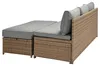 home24 Loungeset - 3-teilig - Polyrattan / Webstoff - Braun Produktbild-Vorschau 9