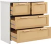OKWISH Commode 4 Tiroirs - Meuble de Rangement Rotin et Voir les images du produit 9