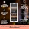 Armoire à vin Klarstein, 2 zones, mince, porte en verre, Voir les images du produit 2