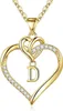 TINGN Herz Kette Damen 14K Gold Zirkonia Halskette Produktbild-Vorschau 1