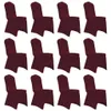 vidaXL Housses de chaises en stretch 12 pcs. Rouge Voir les images du produit 7