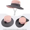 2 Stück Sonnenhut für Damen Outdoor Faltbar Safari Hut mit Produktbild-Vorschau 4