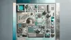 NEWROOM Tapete Fadis Turquoise Türkis Vliestapete - Produktbild-Vorschau 3