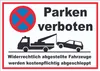 Parken verboten Widerrechtlich abgestellte Fahrzeuge werden Produktbild-Vorschau 1