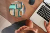 MuchoWow® Mauspad Mousepad Türen - Architektur - Grün - Produktbild-Vorschau 3