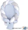 Cocon pour bébé 2 en 1 tressé blanc et gris Voir les images du produit 2