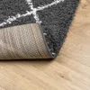 Teppich Shaggy Hochflor Modern Schwarz und Creme 120x170 cm Produktbild-Vorschau 5