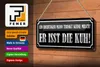 Blechschild Spruch 27x10cm Mann trinkt keine Milch isst Kuh Produktbild-Vorschau 3